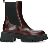 Manfield - Dames - Bruine chunky chelsea boots - Maat 37