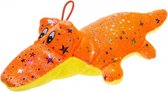 Knuffel krokodil oranje 30 cm