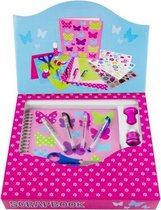 knutselset Scrapbook meisjes karton 18-delig