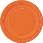 feestborden oranje 22,8 cm 16 stuks