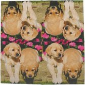 servetten Puppy 33 cm papier beige 3-laags