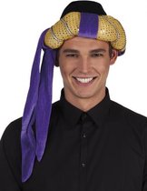 hoed Sultan Omar goud/paars one size