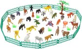 wilde dieren speelset 3 - 9,5 cm 53-delig