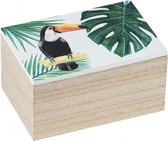 opslagdoos Tucan 10 x 8 cm hout groen