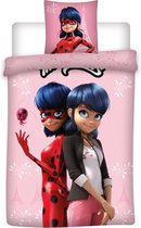 dekbedovertrek Ladybug 140 x 200 cm microfiber roze