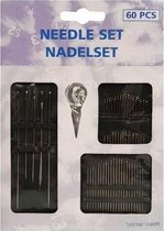 naaldenset staal zilver 60-delig