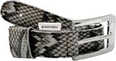 Leren kinderriem BabySteps White Cobra jongens 75cm