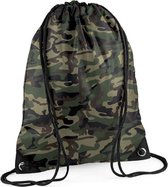 Sac de sport/natation en nylon/ sac de sport avec cordon de serrage 45 x 34 cm - camouflage jungle - Sacs Kinder