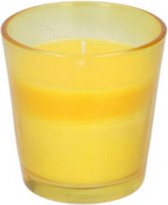 geurkaars in glas Citronella 8 cm glas/wax geel