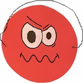 masker emoties junior 17 cm papier rood