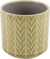 bloempot Robina 16 x 15 cm keramiek geel