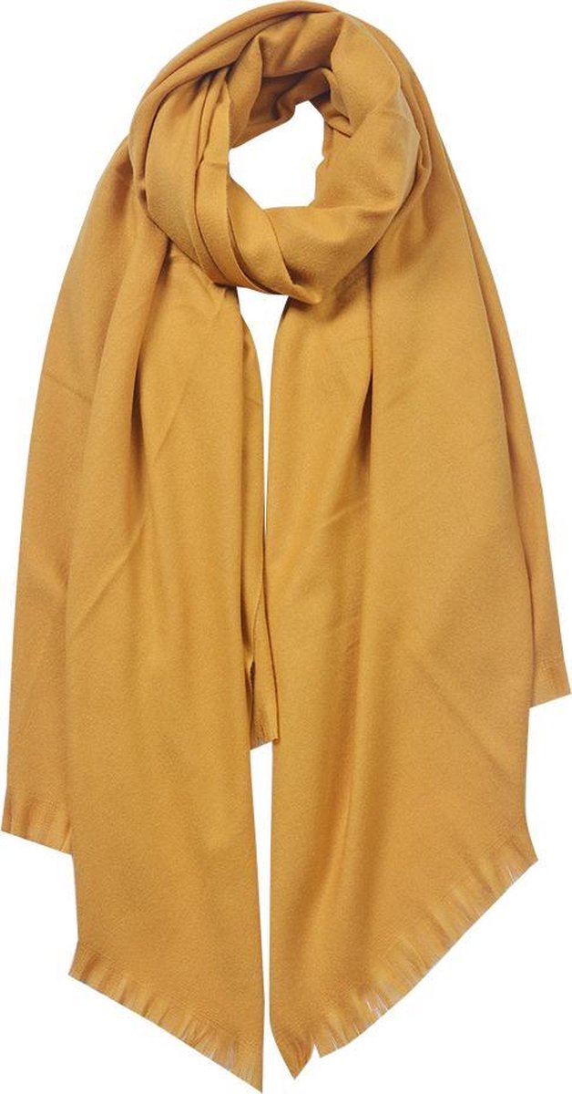 Juleeze Wintersjaal Dames 70x190 cm Geel Synthetisch