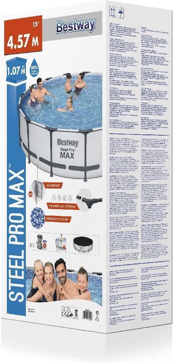 Bestway Steel Pro MAX pool set with filter pump - Ø 457 x 107 cm