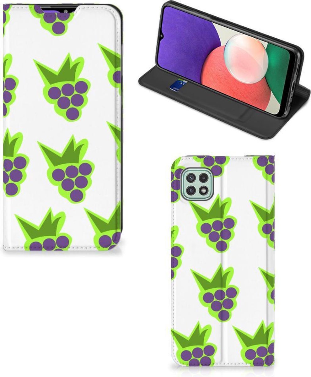 Samsung Galaxy A22 5G Flip Style Cover Druiven