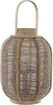 Kaarshouder DKD Home Decor Linnen Bamboe (27 x 27 x 51 cm)