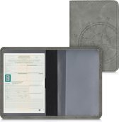 kwmobile hoes voor kentekenbewijs en rijbewijs - Omslag met pasjeshouder in grijs - Hoesje van imitatieleer