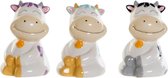 Spaarpot DKD Home Decor Koe Dolomite (3 pcs)