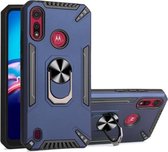 Voor Motorola Moto E6s 2020 PC + TPU-beschermhoes met 360 graden draaibare ringhouder (koningsblauw)