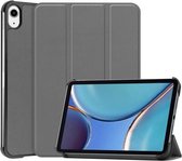 Custer Textuur Horizontale Flip Leren Hoes Met Drie Opvouwbare Houder & Slaap / Wake-up Functie Voor iPad mini 6 (Grijs)