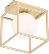 QAZQA aniek - Design Plafondlamp - 1 lichts - L 16 cm - Goud/messing -  Woonkamer | Slaapkamer | Keuken