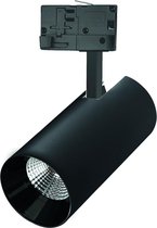 Spectrum - LED Railspot Zwart Tracklight - Universeel 3-Phase - 25W 104lm p/w - 4000K helder wit licht