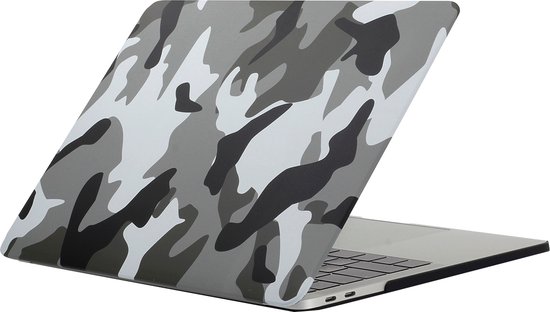 Macbook pro 13 inch retina 'touchbar' case van By Qubix - Camo wit - Alleen geschikt voor Macbook Pro 13 inch met touchbar (model nummer: A1706 / A1708) - Eenvoudig te bevestigen macbook cover!