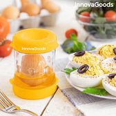 InnovaGoods - Gekookte eierpeller - Handmatig keukengerei - Handig en gemakkelijk in gebruik: Inhoud is eenvoudig en snel te zien