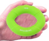 MAXSOINS MXO-7562KD siliconen handgreep voor kinderen Olijfvorm revalidatie vingergreepring, specificatie: 10LB (groen)