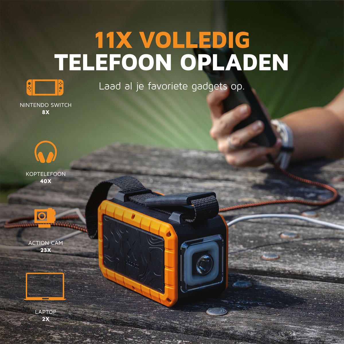 Xtorm Rugged Powerbank 40.000 mAh 100W Zwart - afbeelding 3