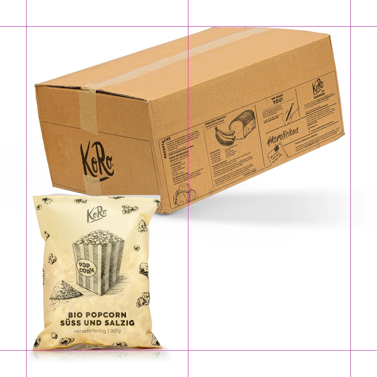 Goedkoopste KoRo | Bio kant-en-klare zoete en zoute popcorn 10 x 90 g