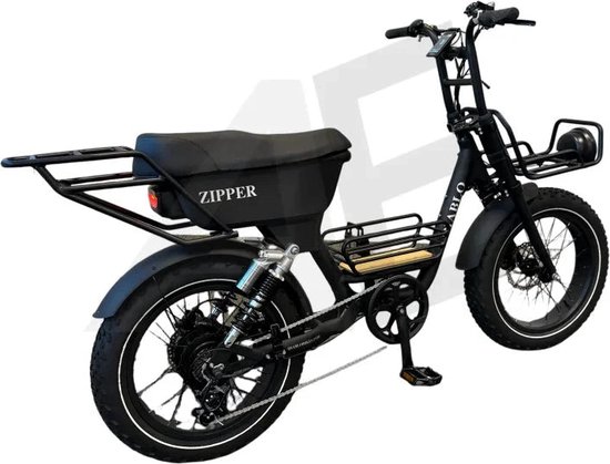 Diablo Zipper - Elektrische Fatbike - 20 inch - 250W motor - Actieradius tot 100 km - 7 versnellingen - Hydraulische schijfremmen - 720Wh accu - Zwart — afbeelding 4