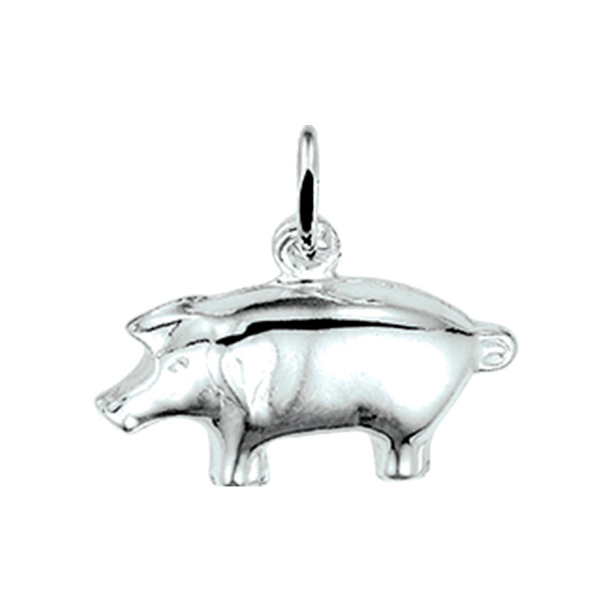 hanger varken zilver wit 1009099