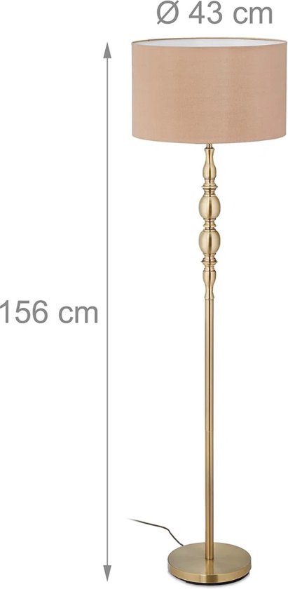 Vloerlamp Selaro - Brons - Glas - 167 cm
