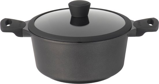 Sola Ceramic Deluxe Braadpannen - Ø 28 cm Aluminium Braadpan Inductie - Geschikt voor Elke Warmtebron - Zwart - Antiaanbaklaag