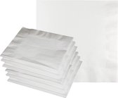 Serviettes de table Uni couleur - blanc - 40 pièces - 33 x 33 cm - Papier - décoration/décoration de table