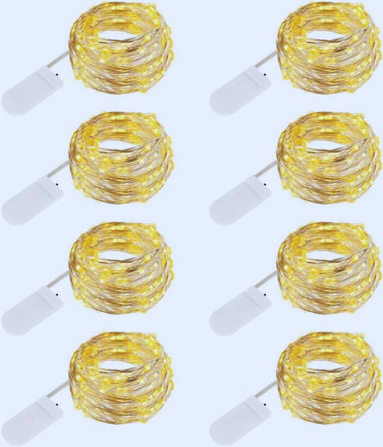 12 x 30 lichtketting met batterij, 3 m koperdraad, klein, 3 lichtmodi, waterdicht, lichtketting voor binnen en tuin, cadeau, decoratie, bruiloft, feest, Kerstmis