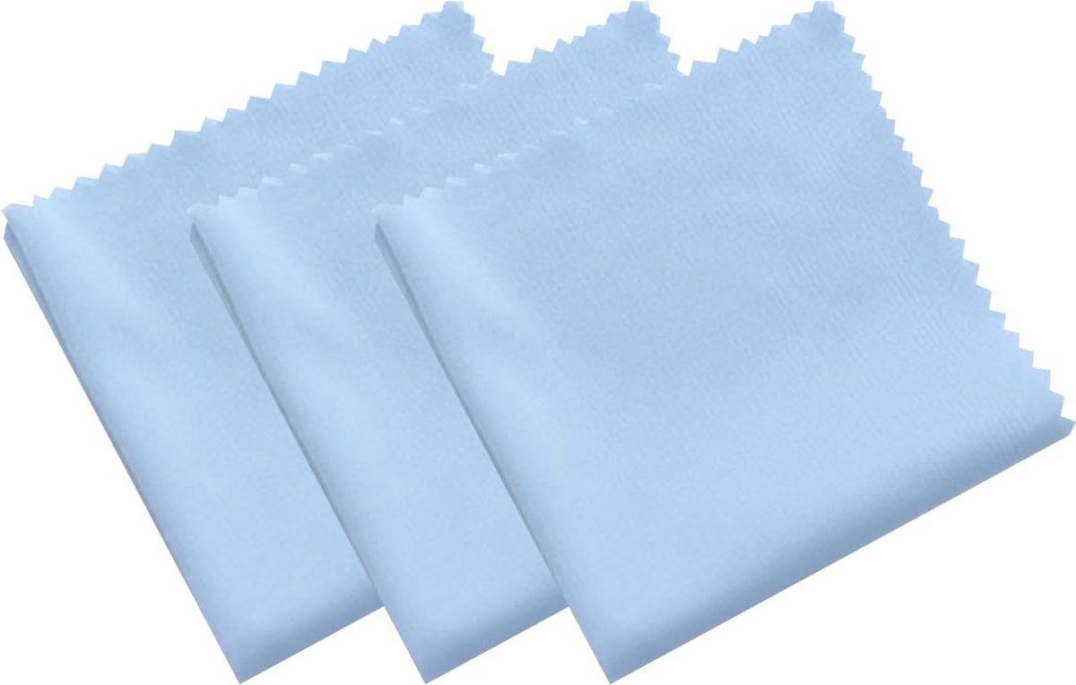 La'Moussawi ® Hoogwaardige Microvezel Reinigingsdoeken voor Diverse Muziekinstrumenten, Set van 3 Stuks, 30 x 30 cm, Blauw