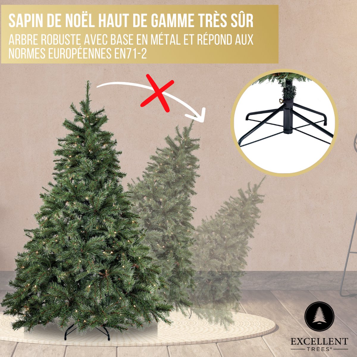 Kerstboom Excellent Trees® Elverum Frosted Premium - ⌀125cm - 180cm – foto 6