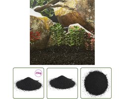 The Living Store Aquariumzand 25 kg 0,2-2 mm zwart - Aquariumzand - Aquarium Grind - Onderwaterlandschap - Vis Aquarium - Decoratieve Aquarium