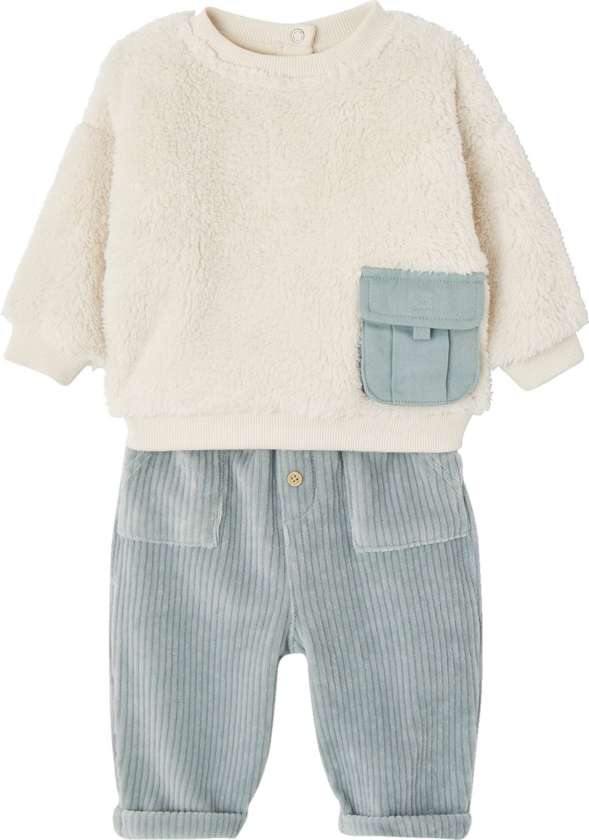 Vertbaudet Babyset pluche sweater + fluwelen broek