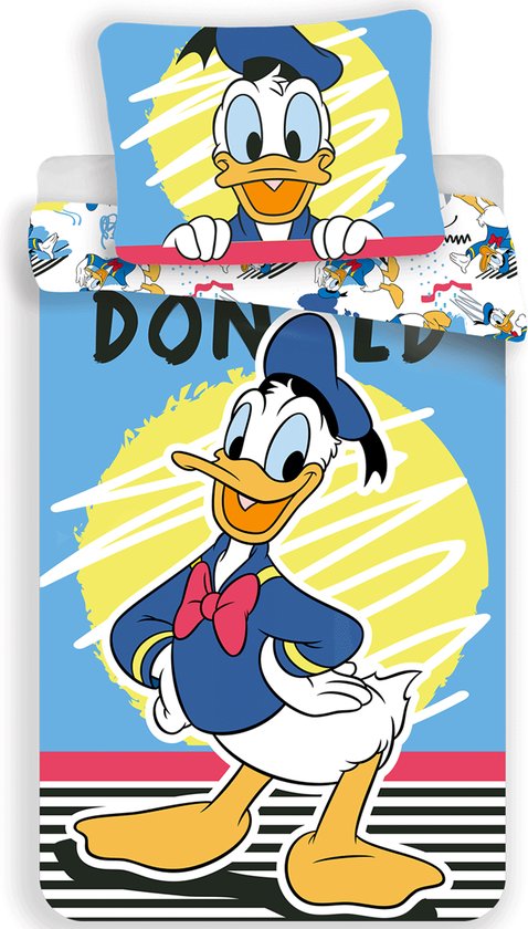 Disney Donald Duck Dekbedovertrek – Eenpersoons  – Katoen