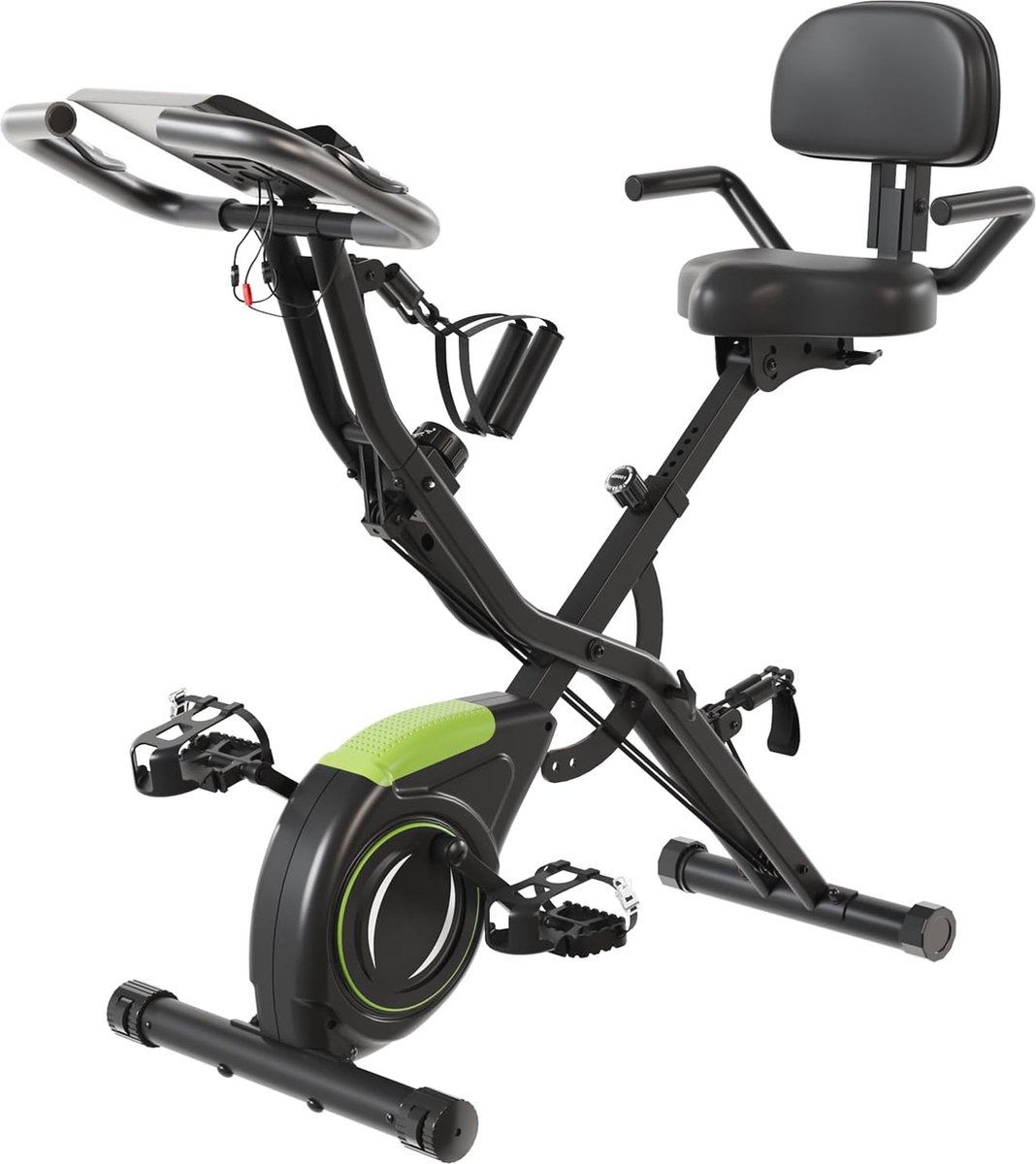 Inklapbare Hometrainer voor Thuisgebruik - Fitnessfiets met 16 Weerstandsniveaus en Handsensoren