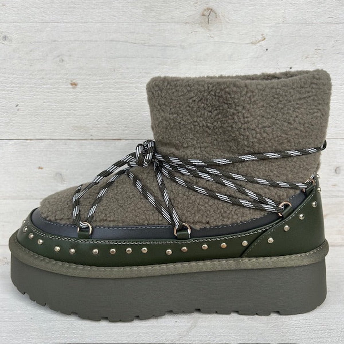 Cozy teddy boots groen Groen / 37