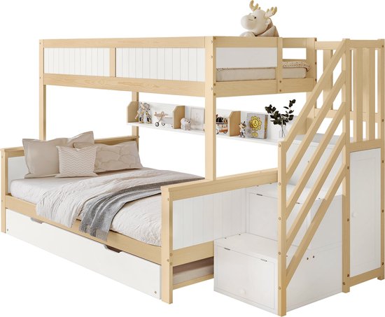 Ikea VITVAL stapelbedframe, 90x200 cm, wit/lichtgrijs