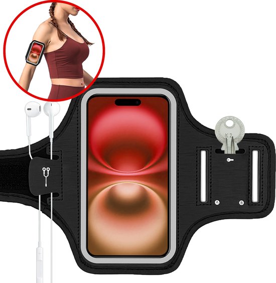 Arovina Running vest, reflective mobile phone holder