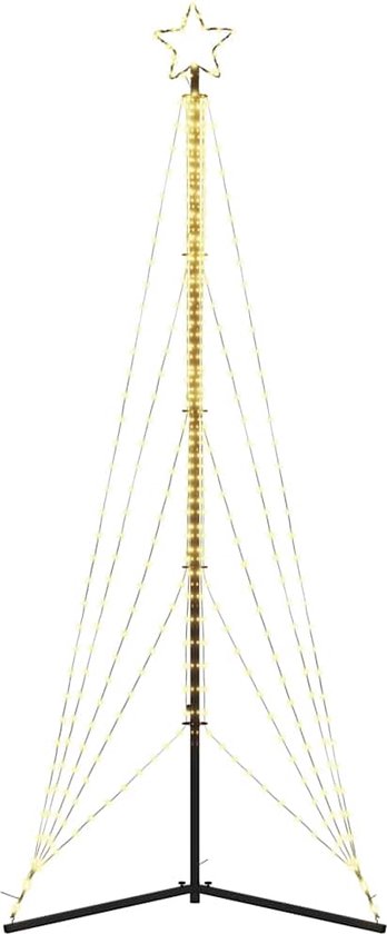 vidaXL - Éclairage de sapin de Noël - 525 - blanc chaud - LED - 302 - cm