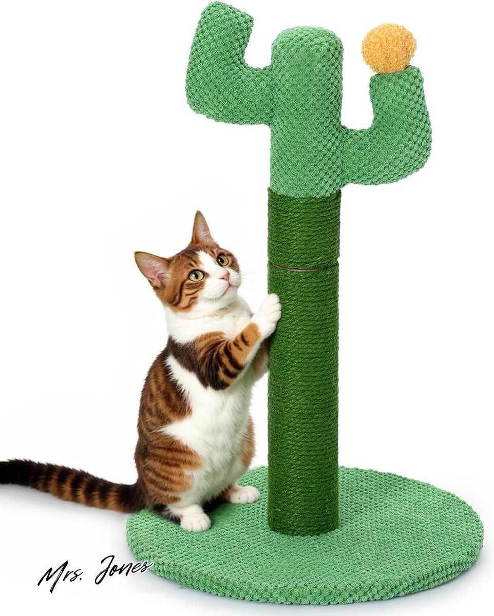 Mrs. Jones Katten Krabpaal cactus jute hoogte 50 cm kleine creatieve stabiele basis kittens volwassen groen .
