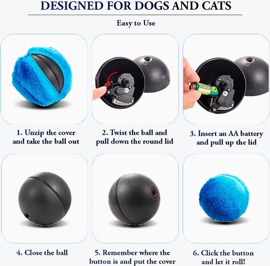 Rolling Smart Ball - Automatische Rollende Bal, Cat's Speeltijd Interactieve Ballen | Veelzijdige Katten Honden Rollen Stuiterend Speelgoed Bal