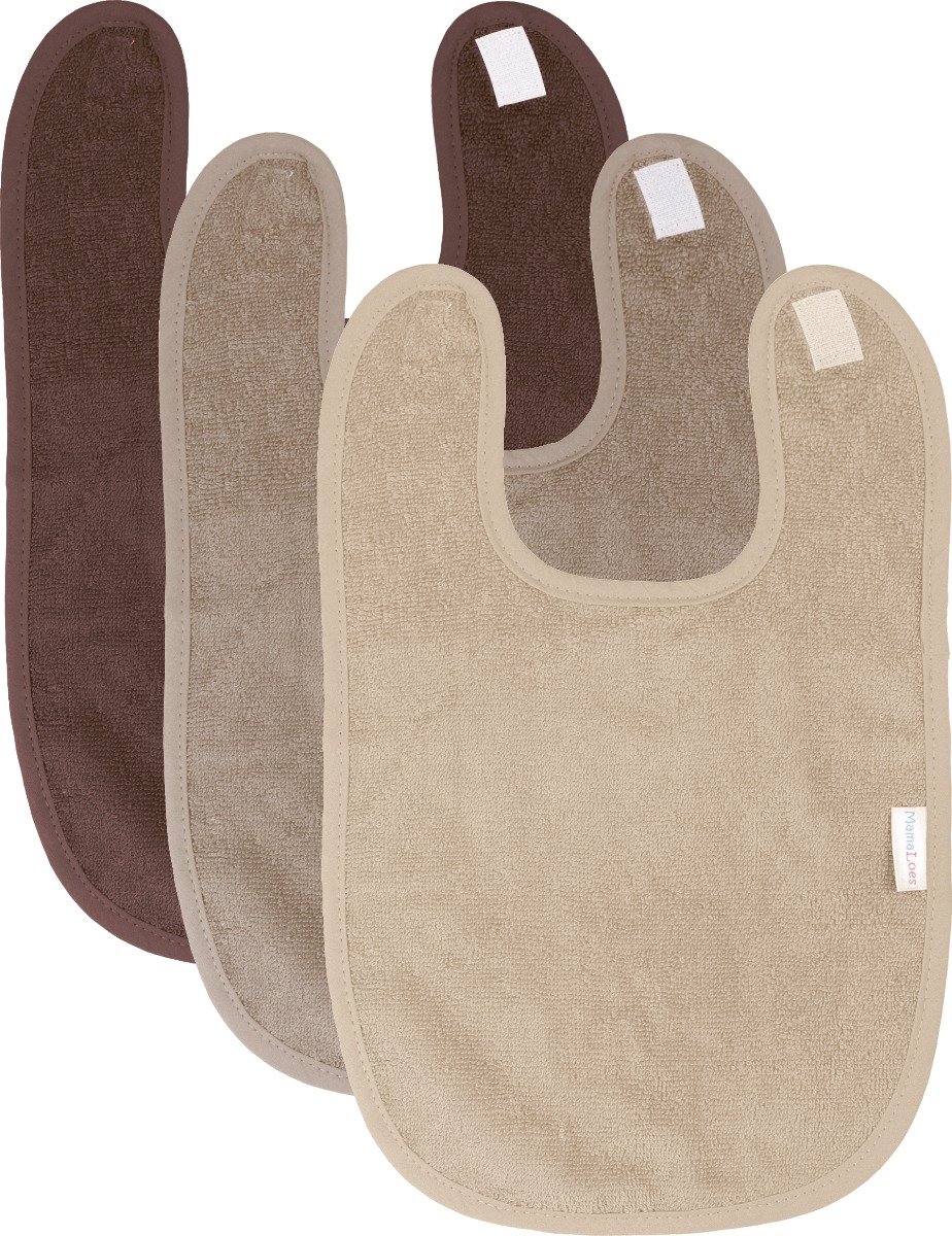 Mamaloes Badstof Zand/Chocolade/Oat 3 Stuks Slabber