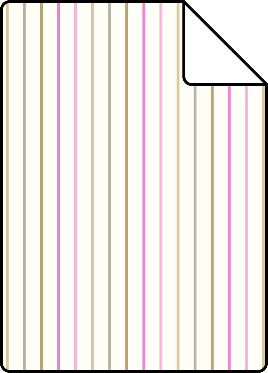 Proefstaal ESTAhome behang strepen babyroze - 53 cm x 10.05 m - 137304-S
